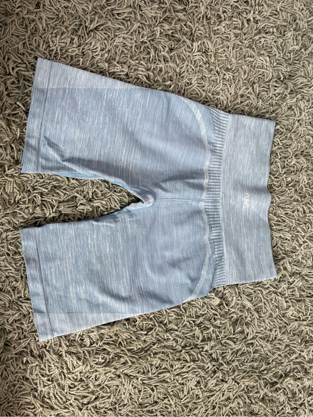 Light Blue Ribbed Shorts - Picture 2 of 7